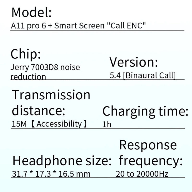 Fone de ouvido bluetooth A11 Pro