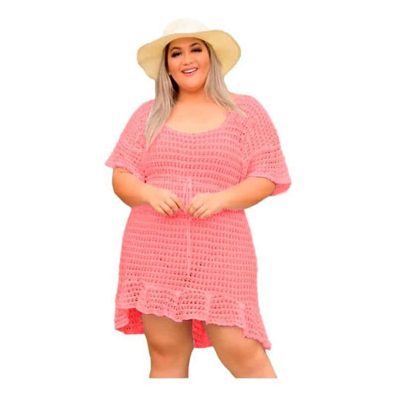 Plus Size Saída de Praia Roupas Femininas (DAFNE)